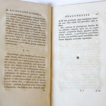 Dissertatio juridica inauguralis de privilegiis creditorum ex jure hodierno [...] Leiden Haak en Comp. 1829