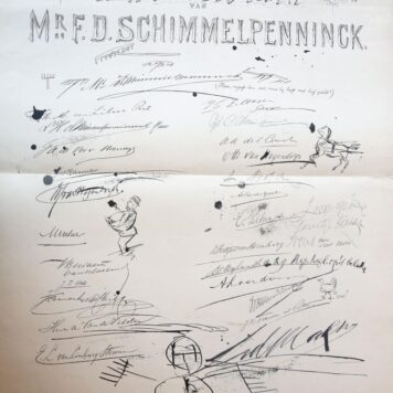Prent op de promotie van Mr F.D.Schimmelpenninck Leiden Somerwil 1879.