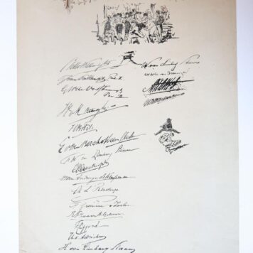 Prent voor de promotiepartij van [handtekening: C.H[uyssen] van Kattendijke] 1869.