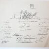 Prent op degenen die slaagden voor het candidaats en propaedeutisch examen op 22 en 23 juni l875. Ontwerp Anth. Grolman 1875.