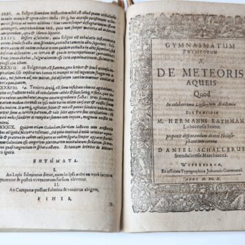 Gymnasmata physica quinque et decem Wittenberg Johann Gormann 1610.