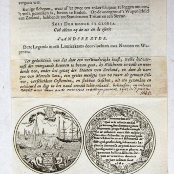 Pamphlet regarding Historical medals and Walcheren (pamflet historiepenningen en Walcheren).