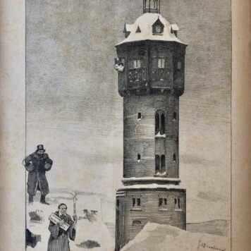 [Original lithograph/lithografie by Johan Braakensiek] De gang naar Canossa van het Amsterdamsche Gemeentebestuur, 18 December 1892, 1 pp.