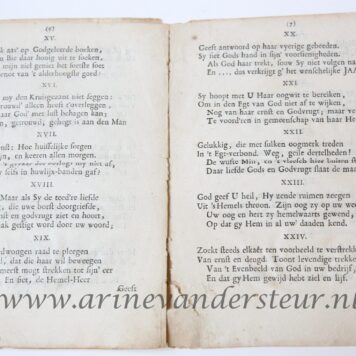 Zege-zang over het huwelyk van ... Mr. Francois Van bochoven, en ... Hendrina Christina De lantman, in den echt getreden binnen Rotterdam, op den van Oogstmaand des jaars 1702. [Datum niet ingevuld.] Utrecht, Anthony Schouten, 1702. 4º: 9 p.