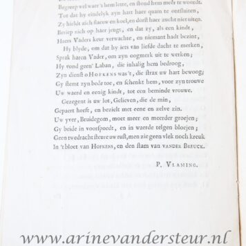 Ter bruilofte van ... Wouter Van der breuck en ... Elizabeth Hofkens, vereenigt den 20 van louwmaendt 1715 te Utrecht. z.p., 1715. 4º: [6] p.