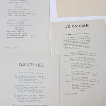 [Vier liederen op de bruiloft van NN met NN] dd 4 November 1906. z.p. 8º: [4] p.