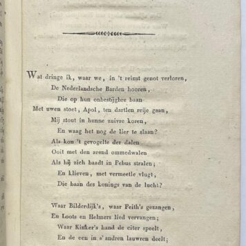 Literature 1823 | Gedichten. Amsterdam, Visser & Comp., 1823, 10, 172 pp.