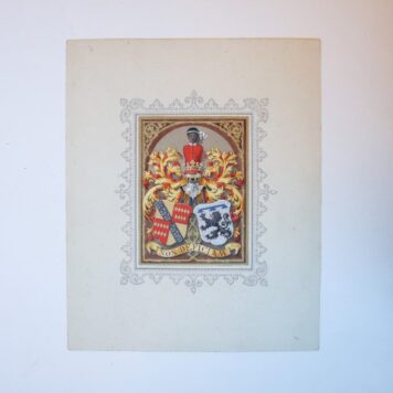 Coat-of-arms of the Van der Does de Willebois family and their motto: Non Deficiam.&#11;