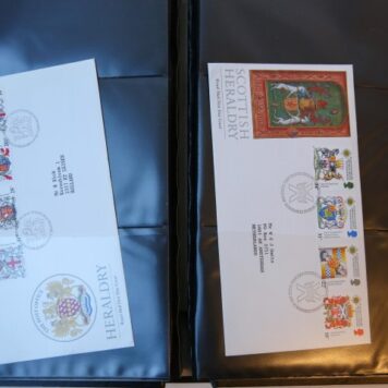 Collection of first day covers (eerstedags enveloppen) with heraldic subjects.