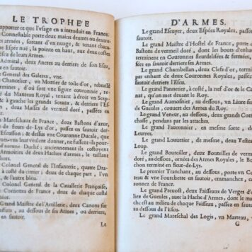 Le trophée d'armes heraldiques ou la science du blason, avec les figures en taille douce, (...) troisiesme edition.