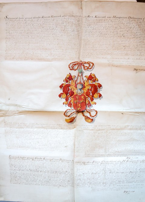 Patent of nobility that relates to three 15th century patents of nobility concerning two individuals: Engelbrecht Wermbrechts and Cornelis van Hogenhouck.