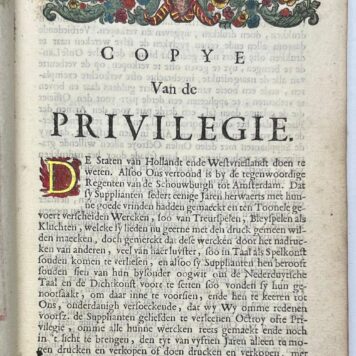 [Printed publication, 1685, Theatre] Het Huwelyk Sluyten; Blyspel, A. Magnus, Amsterdam, 1685, 84 pp.