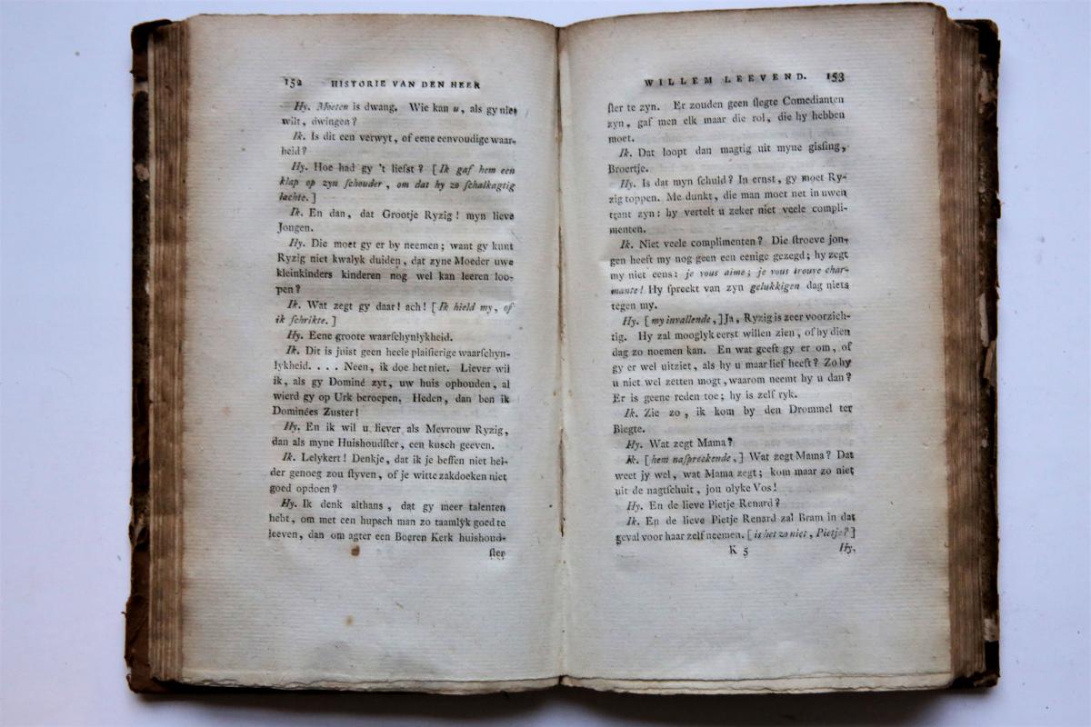 Historie van den heer Willem Leevend. Den Haag, Gebroeders Van Cleef, 1784-1785. [2 of 8 parts]