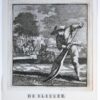 Antique print/originele prent: De Bleeker/The Bleacher.