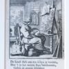 Antique print/originele prent: De Schilder/The Painter.