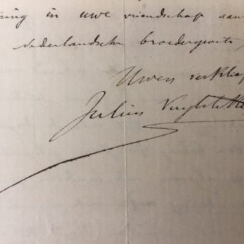 VUYLSTEKE--- Brief van Julius (Julien?) Vuylsteke, d.d. Gent 1861, manuscript, 2 pag.