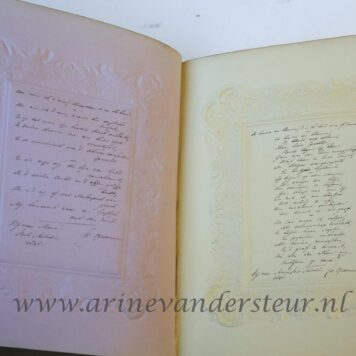 OPZOOMER--- Album 'Kleine stukjes van C.W. en A. Opzoomer'. Manuscript, 4°, geb. in fraaie leren band, ca. 1844-1856, ca. 50 pag.