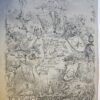 STUDENTEN, UTRECHT--- Gedachtenisprent '49e lustrum 29-6-1636-1881', litho Nikerk, 60x50 cm., met afbeeldingen van vaandels van andere studencorpora en handtekeningen. Gedrukt.