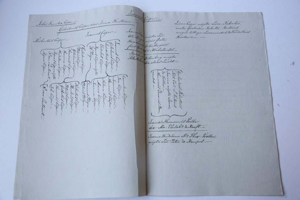 CUPER, VAN TRIEST “Genealogie van de familien Cuper & van Triest”, 10 p., folio, manuscript.