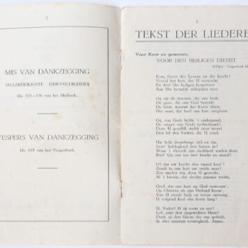 IJMUIDEN, RINKEL ‘Gezangen t.g.v. het zilveren priesterfeest van ... L. Rinkel te IJmuiden, kerkelijk herdacht 7 December 1930’, gedrukt, 8º, 8 p.