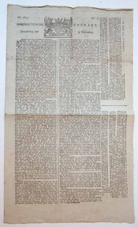 Dordrechtsche courant, 9-12-1813.