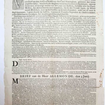 Pamphlet. Missiven, van den Secretaris T. Baden, geschreven aen Haer Hoog Mogende. Uyt Westminster den derden ende sesden Junij 1692.