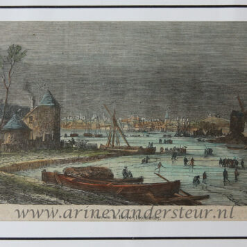 [Original print, hand colored wood engraving, Den Haag, The Hague] Vue de la Haye (Hollande), published 1865.