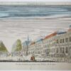 [Original print; handcolored etching, The Hague, Den Haag] Vue du Voorthout, ou promenade Publique de la Haye, published ca. 1760.