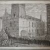 [Antique print, etching] View on the old town hall (stadhuis) of Rotterdam, published in 1787.