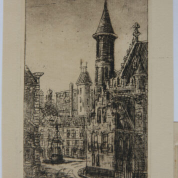 [Modern prints; etchings] Views of The Hague's city center and mills (Den Haag centrum en molen), published before 1950.