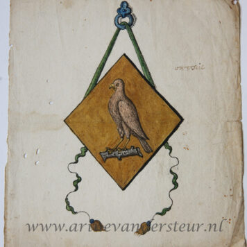 [Antique drawing, oude tekening] A family crest (?), 18th century.