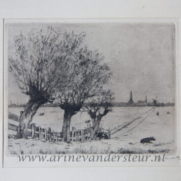 [Modern print, etching] The outskirts of Delft, published before 1937.
