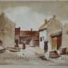 [Modern drawing, Moderne tekening] Oudewater Straatje, 1851.