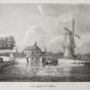 [Antique print, lithography] [Vue]entre Delft e la Haye (tussen Delft en Den Haag, The Hague), published 1825.