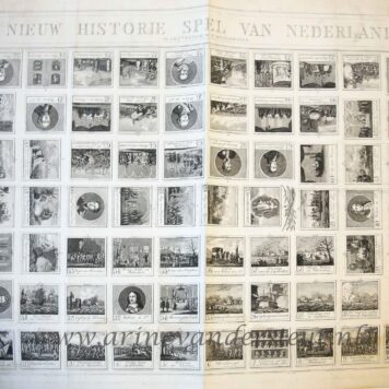 [Antique print, board game, aquatint] Nieuwe historie spel van Nederland, published ca. 1821.