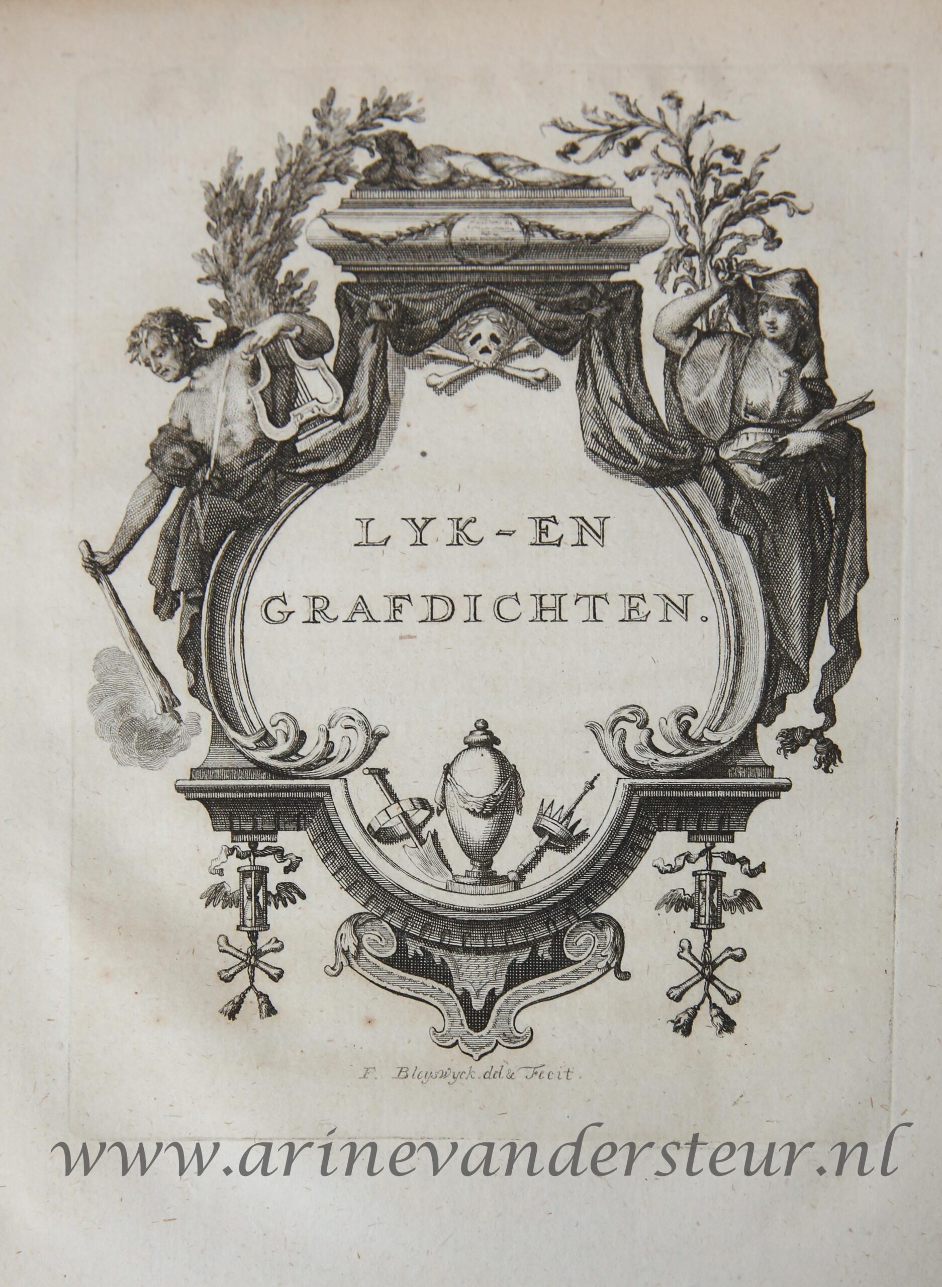 [Antique title page, ca. 1700] LYK- EN GRAFDICHTEN, published ca. 1700, 1 p.