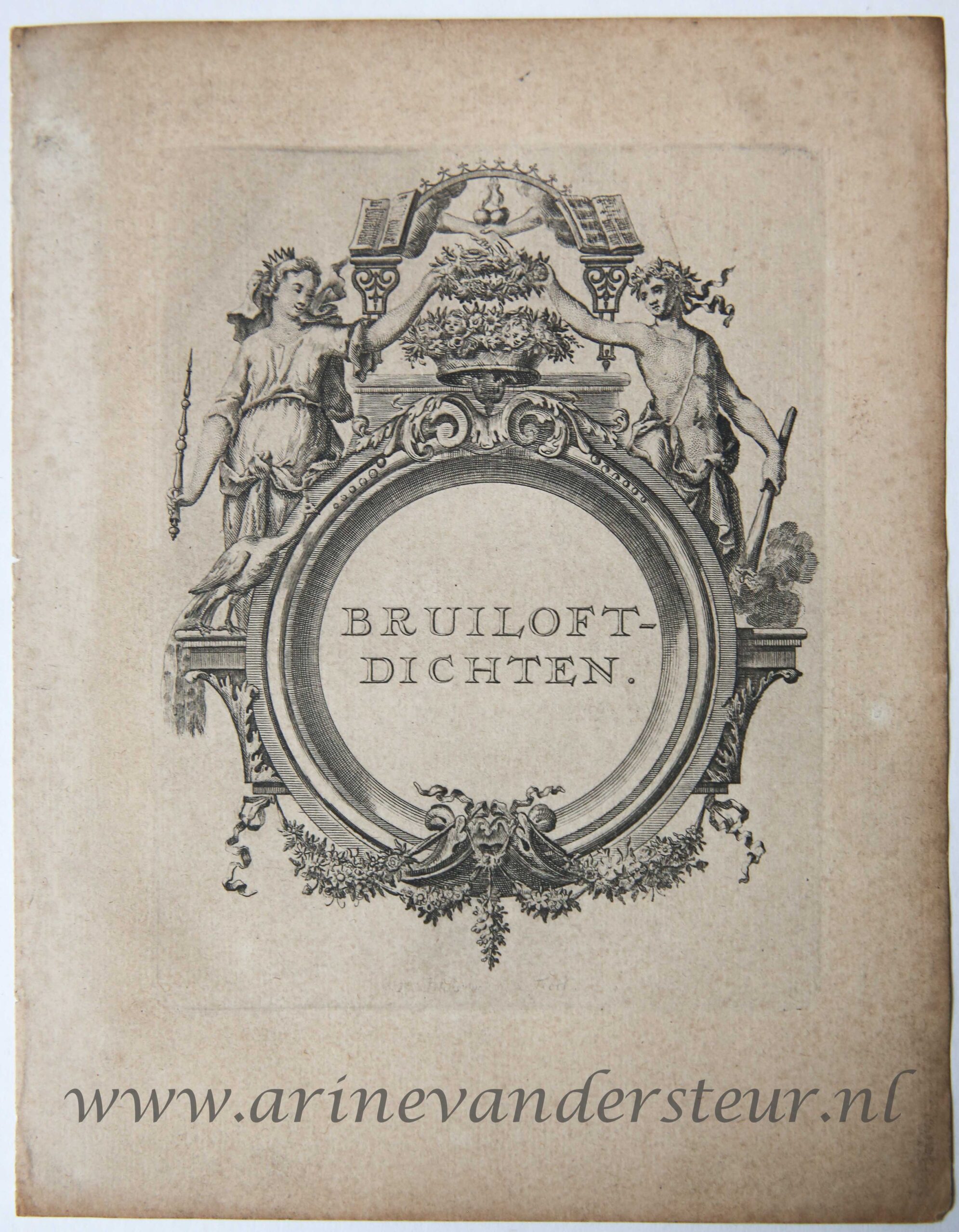 [Antique title page, ca. 1700] BRUILOFT-DICHTEN, published ca. 1700, 1 p.