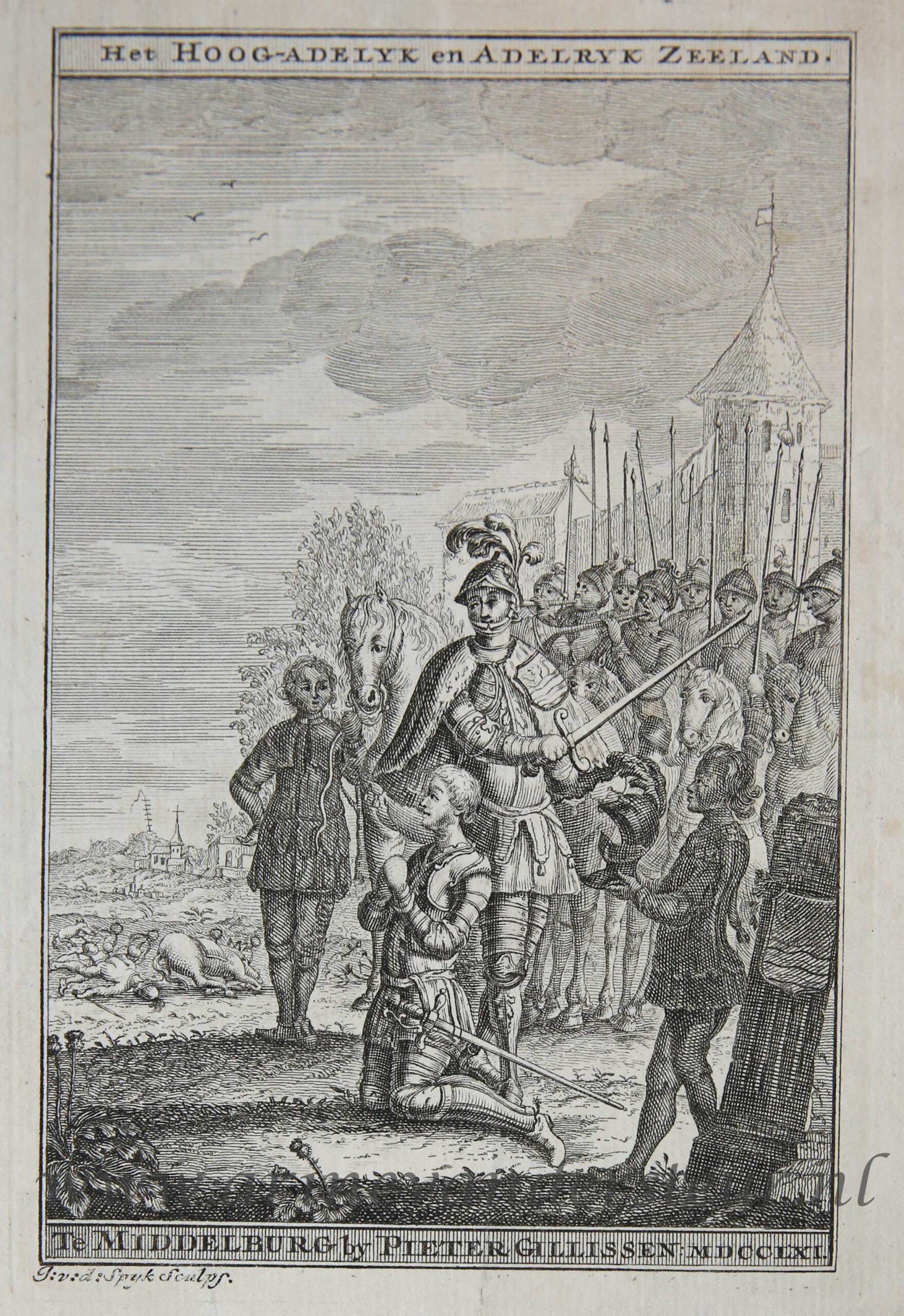 [Antique title page, 1761] Het Hoog Adelyk, en Adelryk Zeelant, published 1761, 1 p.
