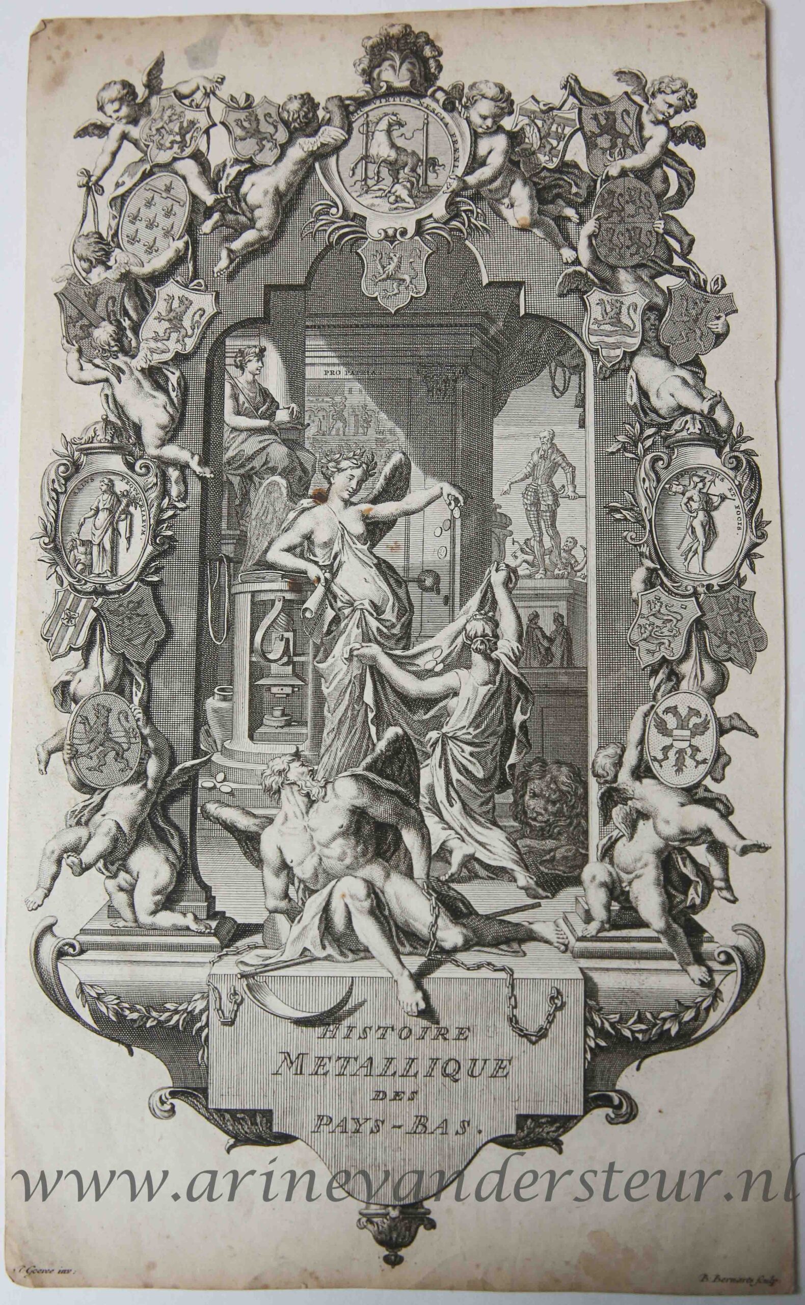 [Antique title page, 1732/37] Historie Metallique des Pays-Bas, published 1732-1737, 1 p.