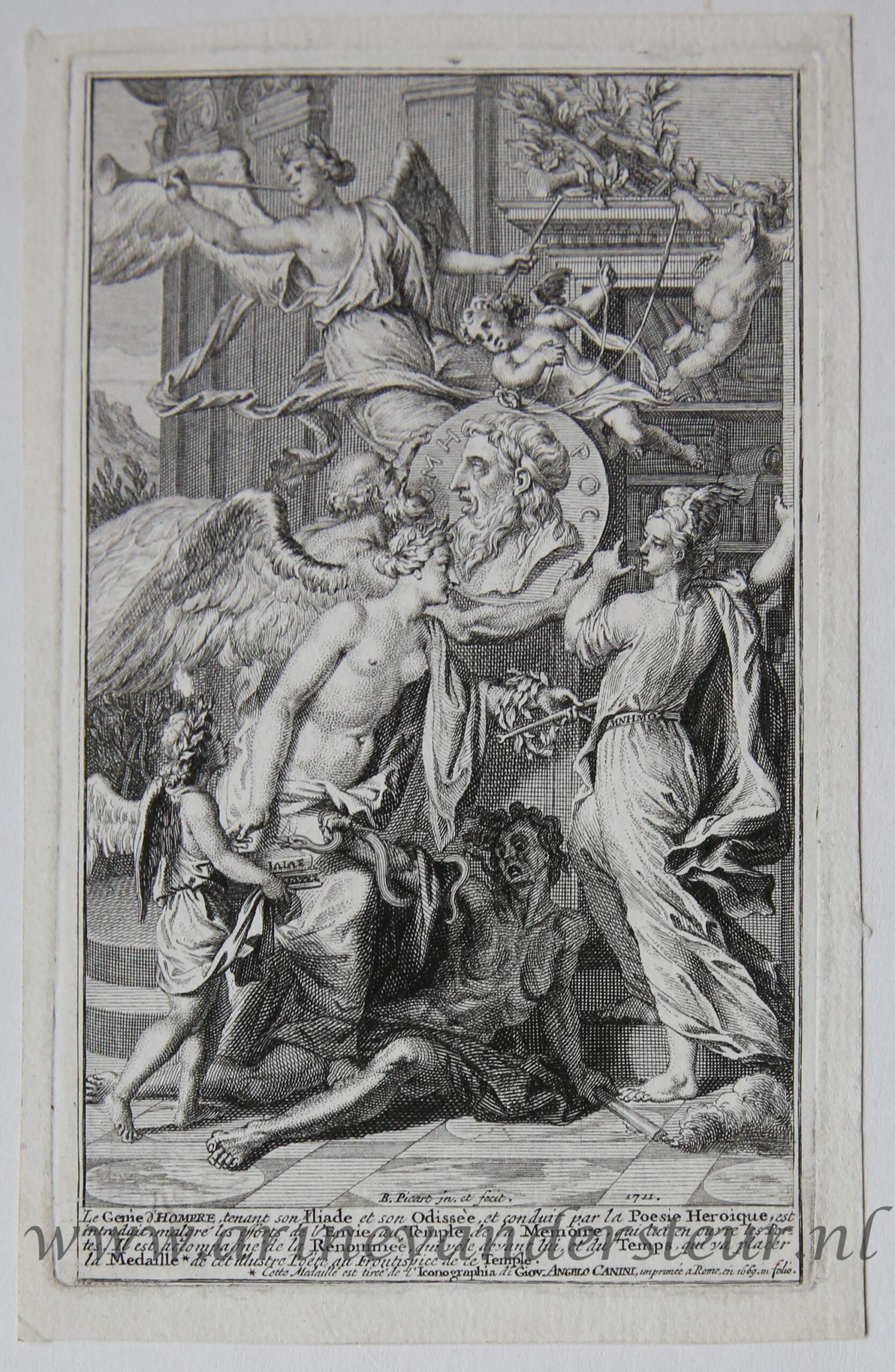 [Antique title page, 1711] Allegorical composition, published 1711, 1 p.