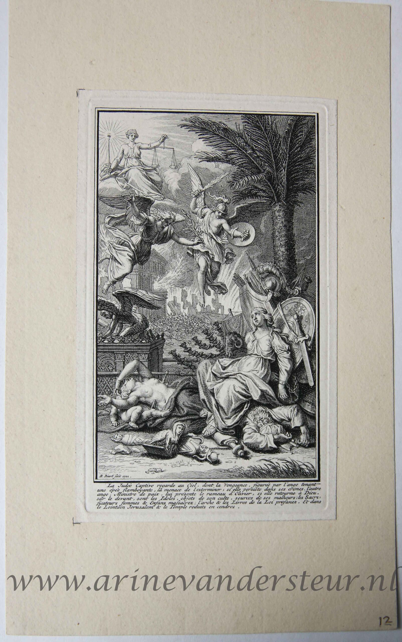 [Antique title page, 1722] Allegorical composition, published 1722, 1 p.