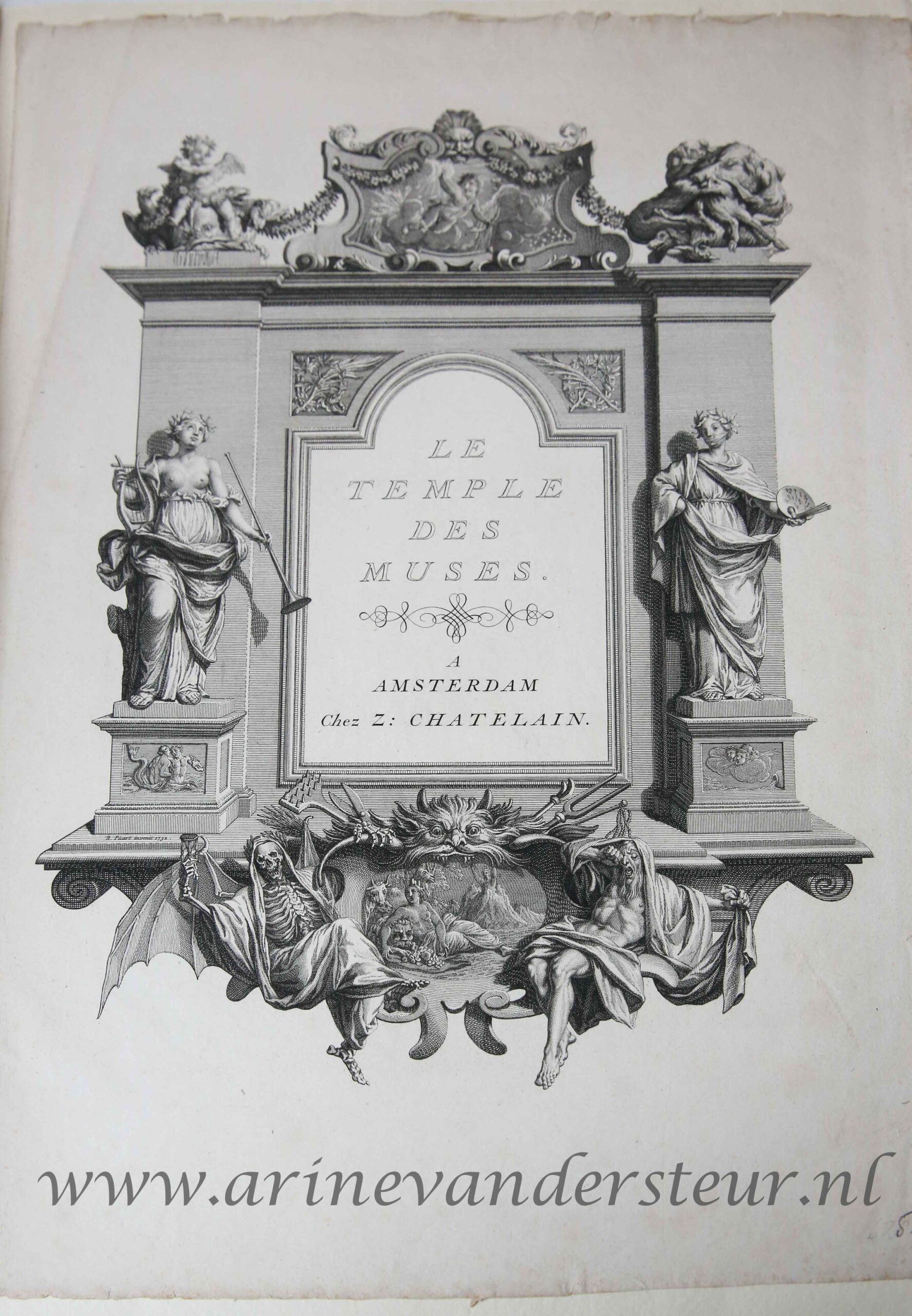 [Antique title page, 1732/33] Le Temple des Muses, published 1732-1733, 1 p.