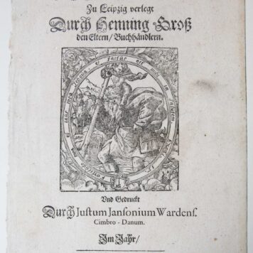 [Antique title page (colophon), 1616] Ein new sehr nützlich Königlich Bergkbuch..., published 1616, 1 p.
