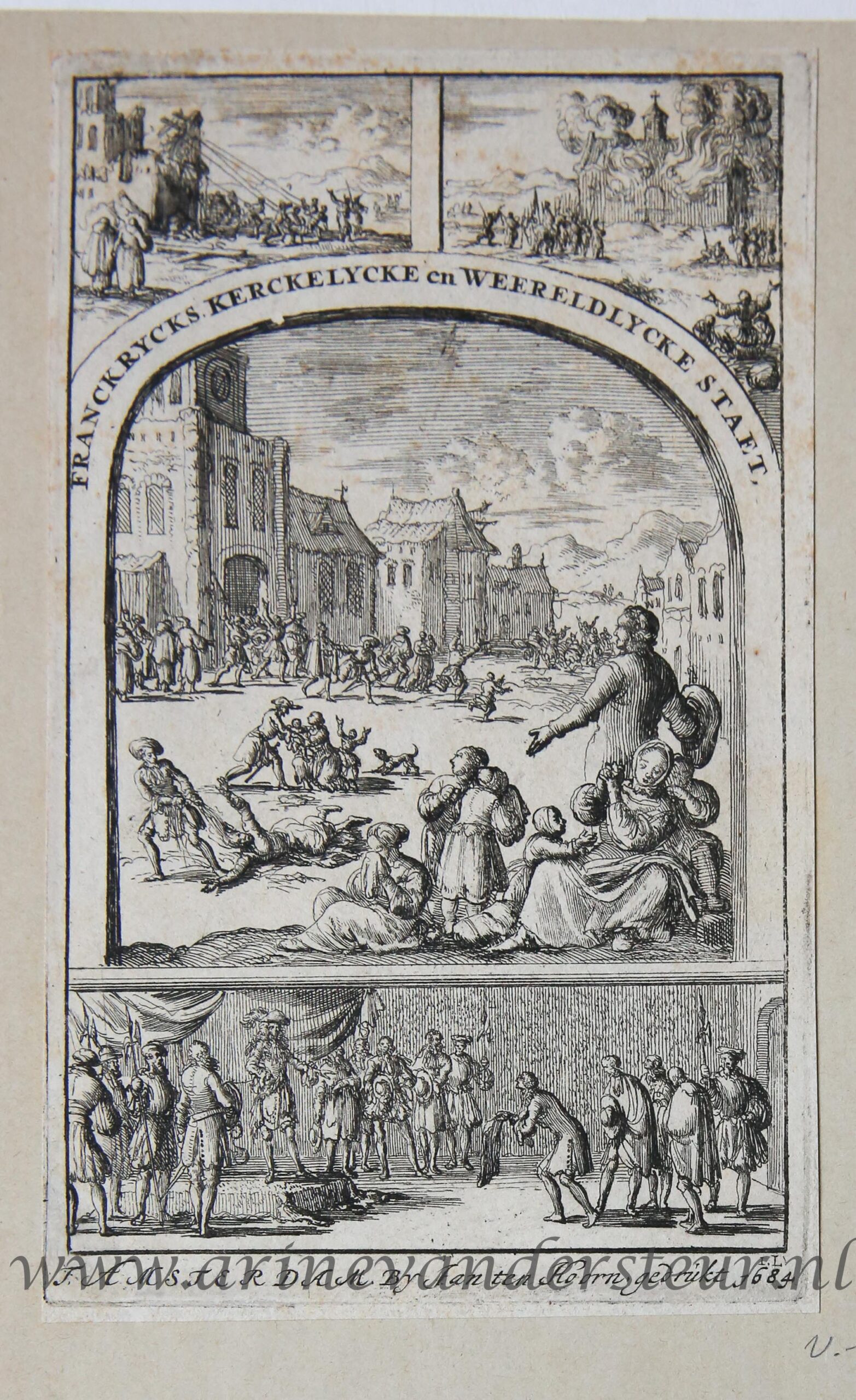[Antique title page, 1736] Hedendaagsche historie of tegenwoordige staat van alle volkeren, published 1736, 1 p.