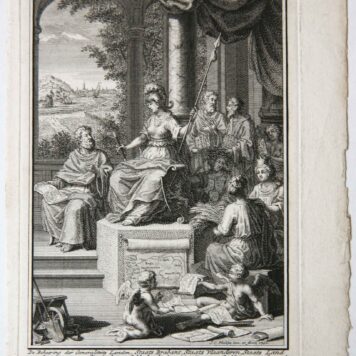 [Antique title page, 1740] Allegory of the Mastery of the Generality Lands / Allegorie op de beheersing van de Generaliteitslanden, published 1740, 1 p.