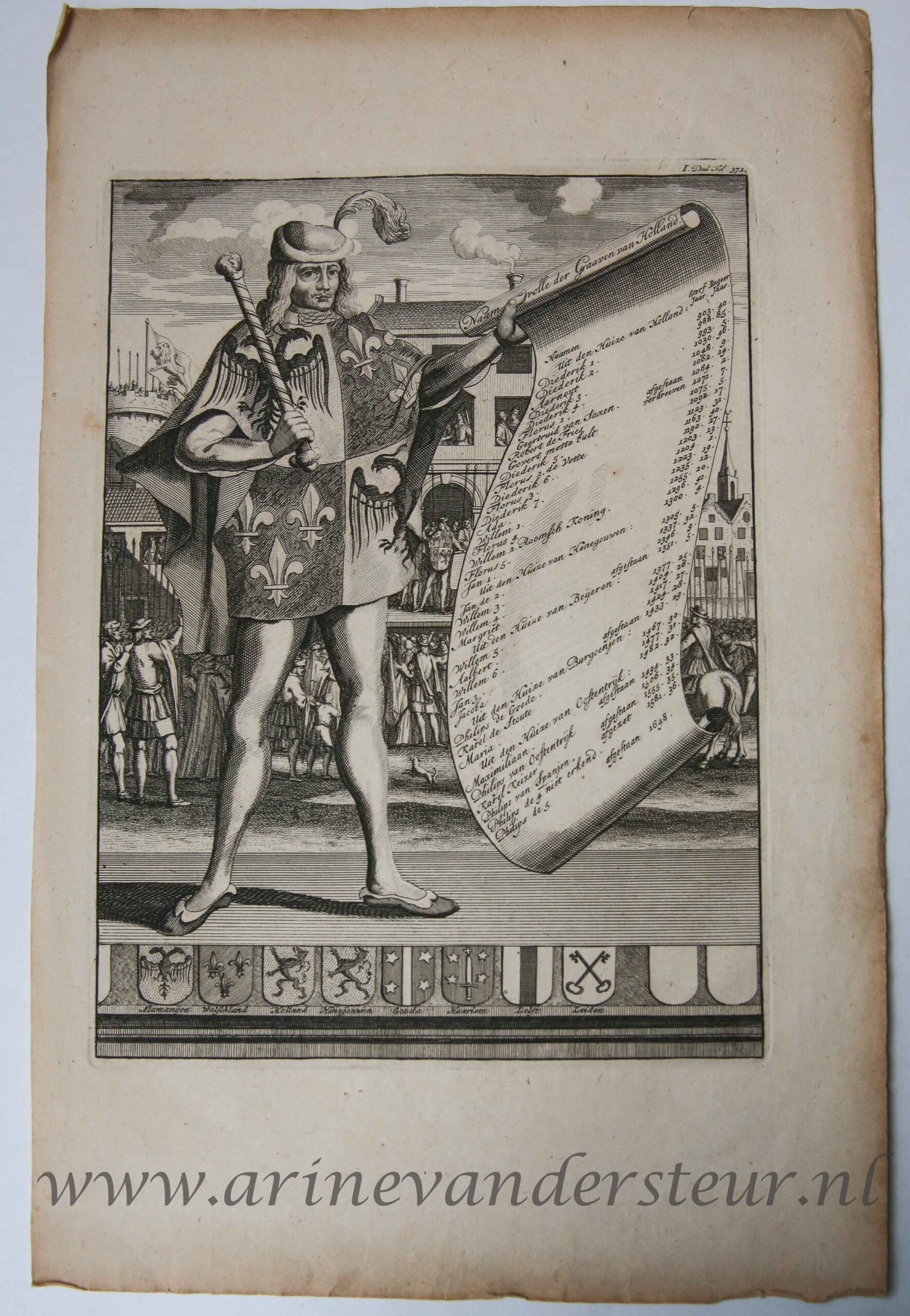 [Antique title page, 1725] Tooneel der Vereenigde Nederlanden, published 1725, 1 p.
