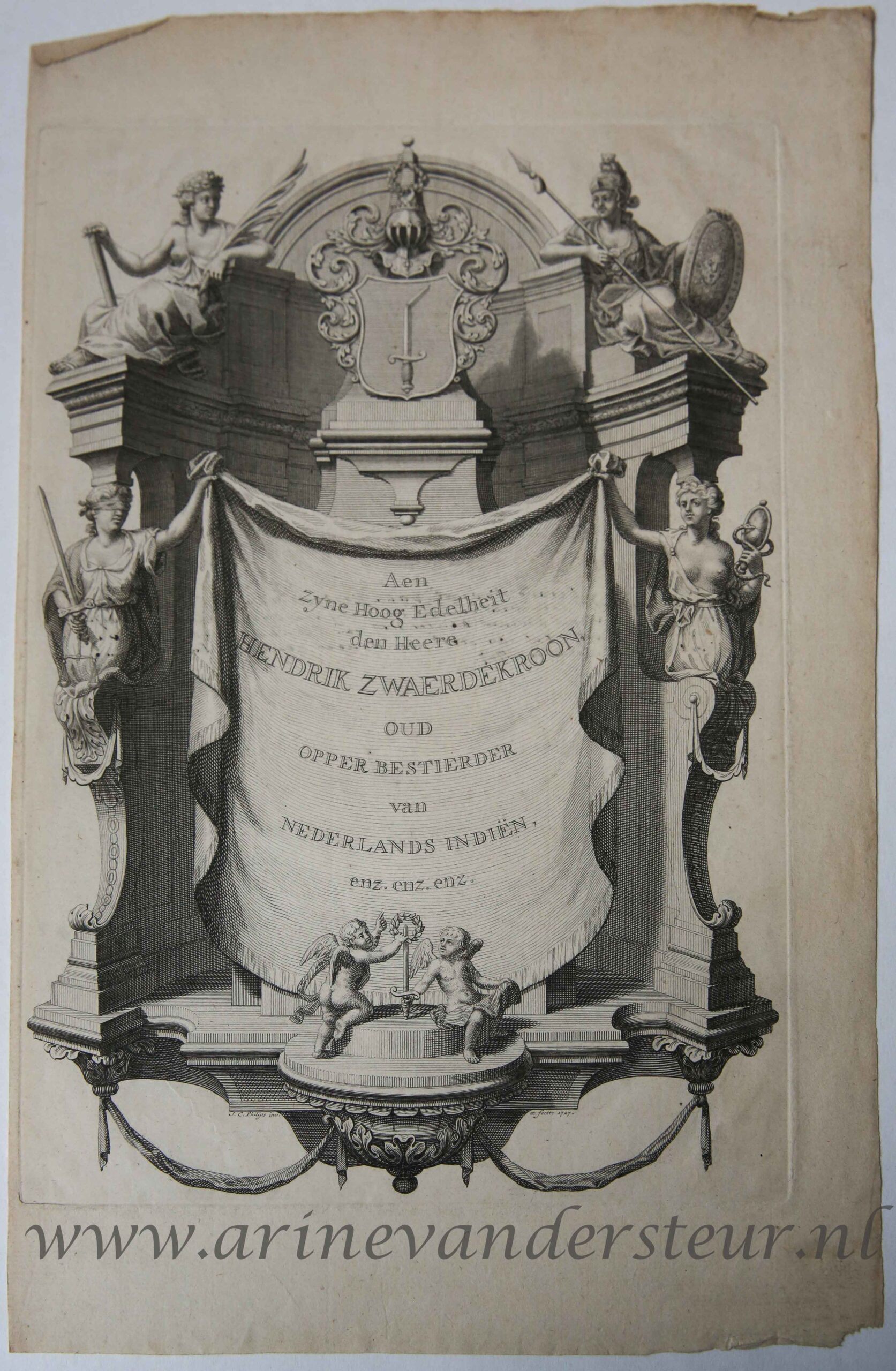 [Antique title page, 1732] Historie van het leven des Heeren Huig de Groot (Hugo de Groot, Grotius), published 1732, 1 p.