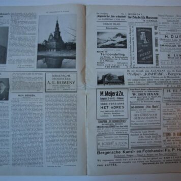 BERGEN N.H. --- Bergensche Bad- Duin- en Boschbode, 25e jaargang (1934) nr. 1: Het zilveren feest van De Badbode. 24 pag., geill. [betr. Bergen en Bergen aan Zee].
