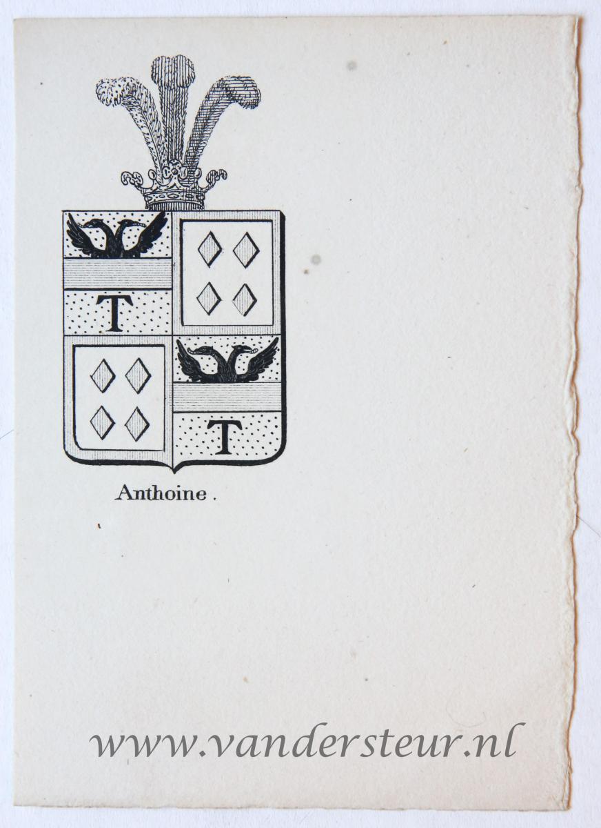  - Wapenkaart/Coat of Arms: Anthoine