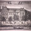 [Antique print, etching] Latynsse School (De Latijnse school in Amsterdam), published 1726.